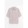 WILLY CHAVARRIA RED WHITE PICNIC PLAID SS CORCORAN SHIRT